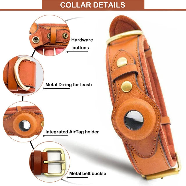 Leather AirTag Collar