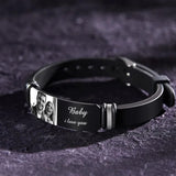 Personalized Married Couple Engraved Name Stainless Steel Bracelet
