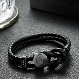 Personalized Engraved Name Leather Bracelet