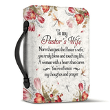 To My Pastors Wife Dragonfly Floral Bible Cover