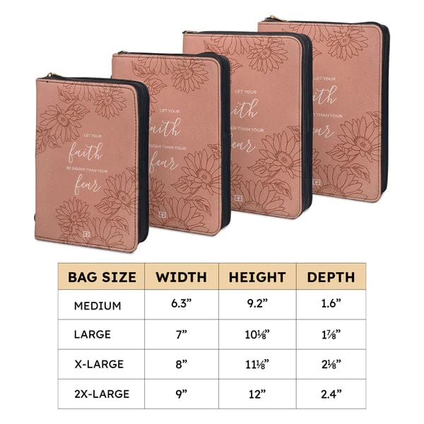 Let Your Faith Be Bigger Than Your Fear Sunflower Bible Cover